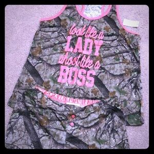 NWT Camo Look like a lady, shoot like a boss PJ’s